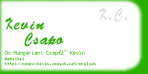 kevin csapo business card